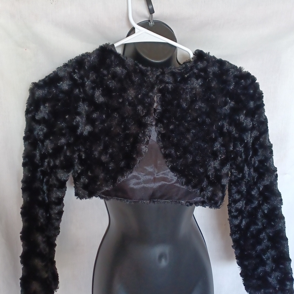 Bonnie Jean Fur Sweater, black, super soft